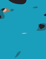 minimalist abstract illustration. Modern style wall decoration. Contemporary artistic poster