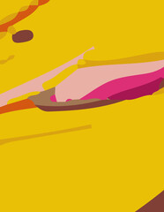 minimalist abstract illustration. Modern style wall decoration. Contemporary artistic poster