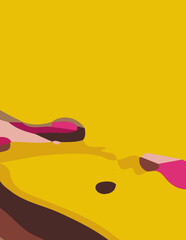 minimalist abstract illustration. Modern style wall decoration. Contemporary artistic poster