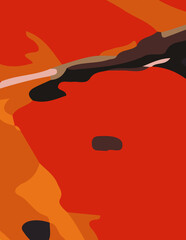 minimalist abstract illustration. Modern style wall decoration. Contemporary artistic poster