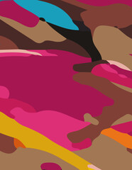 minimalist abstract illustration. Modern style wall decoration. Contemporary artistic poster