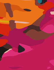 minimalist abstract illustration. Modern style wall decoration. Contemporary artistic poster