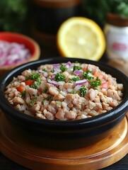 Healthy food that include fresh vegetables and meat, convey a sense of nutritional balance , a sense of vitality and can be used in food, health, or marketing campaigns that emphasize a balanced life.