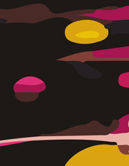 minimalist abstract illustration. Modern style wall decoration. Contemporary artistic poster