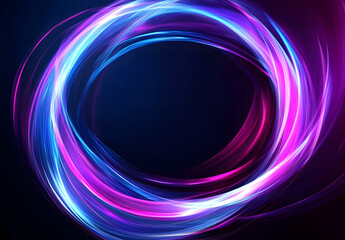 Creative digital tech circle on a dark background design. Big data and technology concept design. 3D Rendering design