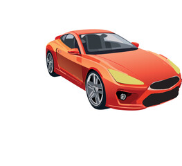 Perspective Sport Red Car A Class