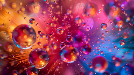 water drops background. abstract colorful background. Light pink abstract template for card or banner. Abstract vibrant background. 