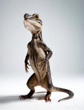 lizard on a white background
