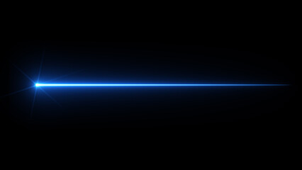 Ray of blue light tracing the movement.