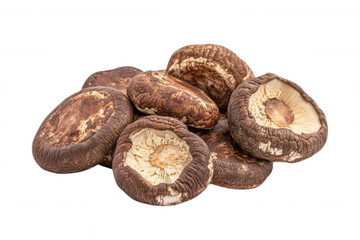 Shiitake mushrooms, transparent background
