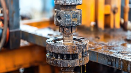 Industrial Equipment with Oil and Metal Components