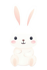 PNG Cute bunny pattern wallpaper animal nature flower.