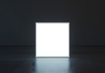 Futuristic Room with Large Blank Screen Display design