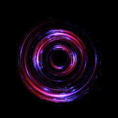 Vivid abstract background. Beautiful swirl trail effect frame. Mystical portal. Bright sphere lens. Rotating lines. Glow ring. Magic ball. Led spiral. Glint lines. Focus place. Illusory flash