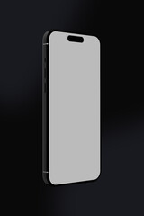 Realistic Smartphone Mockup for Modern App Design Presentations on Black Background