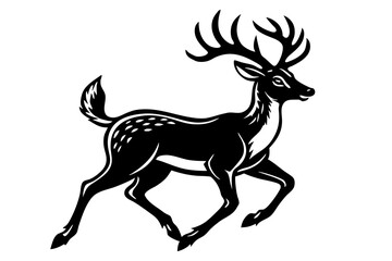 Obraz premium deer silhouette vector
