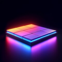 3D Dance Floor Icon: Party and Celebration Space Illustration Logo