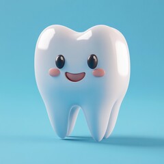 3D Dentist Icon: Oral Health and Care Illustration Logo