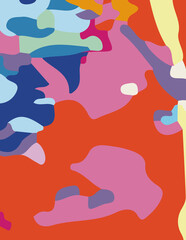 minimalist abstract illustration. Colorful modern style wall decoration poster