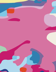 minimalist abstract illustration. Colorful modern style wall decoration poster