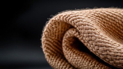 Fototapeta premium Close Up of Organic Hemp Fabric Texture