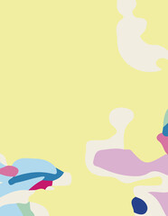 minimalist abstract illustration. Colorful modern style wall decoration poster