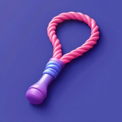 3D Whip Icon: Traditional Cowboy Tool Illustration Logo