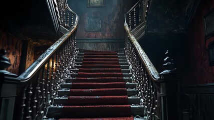 Spooky Staircase in an Abandoned Mansion
