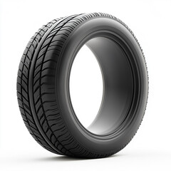Fresh New Modern Tire on Solid White Background