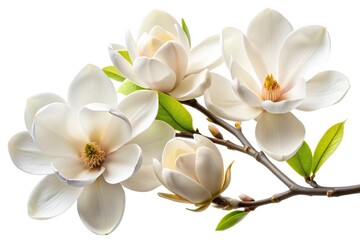 Fototapeta premium Aerial view of white magnolia flowers
