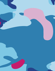 minimalist abstract illustration. Colorful modern style wall decoration poster