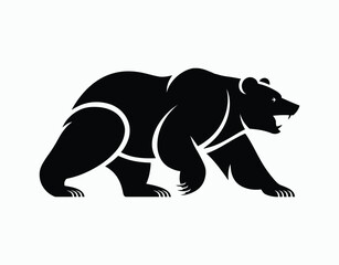 Obraz premium Black Bear Illustration Essence of Strength in Vector Template