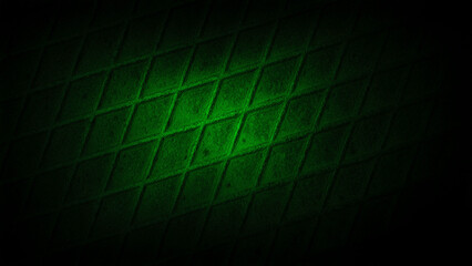 Dark green abstract background with a geometric diamond grid pattern and subtle grainy texture, perfect for modern wallpapers, banners, and creative designs