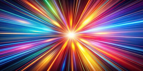 Obraz premium Abstract background featuring dynamic streaks of color in a medium shot with a speed of light effect