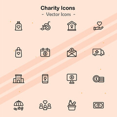 Icons showcasing additional charity initiatives and events.