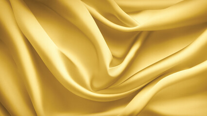 Obraz premium Golden silk drapes elegantly for a luxurious background.