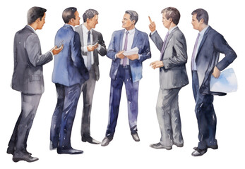Obraz premium PNG Businessman talking adult togetherness.