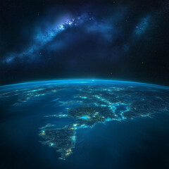 Earth’s Luminous Presence Over the Gulf of Mexico Captured from Space