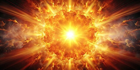Abstract background of heat energy explosion using forced perspective