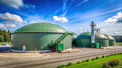 Anaerobic digestion facility converting organic waste into biogas