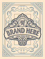 Western card with vintage style