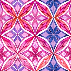 Fototapeta premium Floral seamless pattern featuring vintage flowers in pink tones, perfect for wallpaper, textile, and decorative art designs
