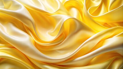 Abstract background of smooth flowing silk with yellow
