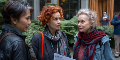 Pessoas de diferentes origens se reunindo para um di&aacute;logo