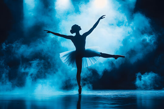 Graceful Ballet Silhouette in Spotlight
