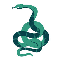 Vector Chinese New Year Snake Ornament Cartoon Illustration Isolated