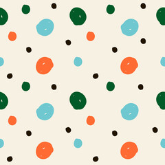 Abstract Seamless Pattern Brush Circles