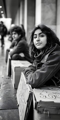 Fototapeta premium Estudantes protestando por justiça social com cartazes feitos à mão.