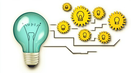 Creative Concept of Innovation with Light Bulb Design