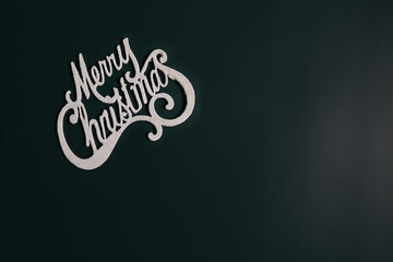 Obraz premium Merry Christmas lettering, festive card